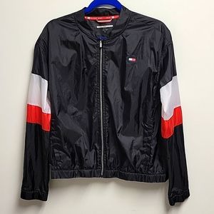 TOMMY HILFIGER SPORT windbreaker medium black euc